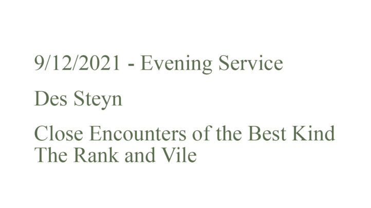 9/12/21 Evening Service
